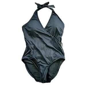 NWT Michael by Michael Kors One Piece Swimsuit Black Lightly Padded Size 12
